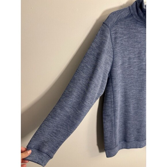 ANCHOR BOYS All Time Mens 1/4 Zip Pullover Medium Heather Blue Long Sleeve Golf - Picture 5 of 13